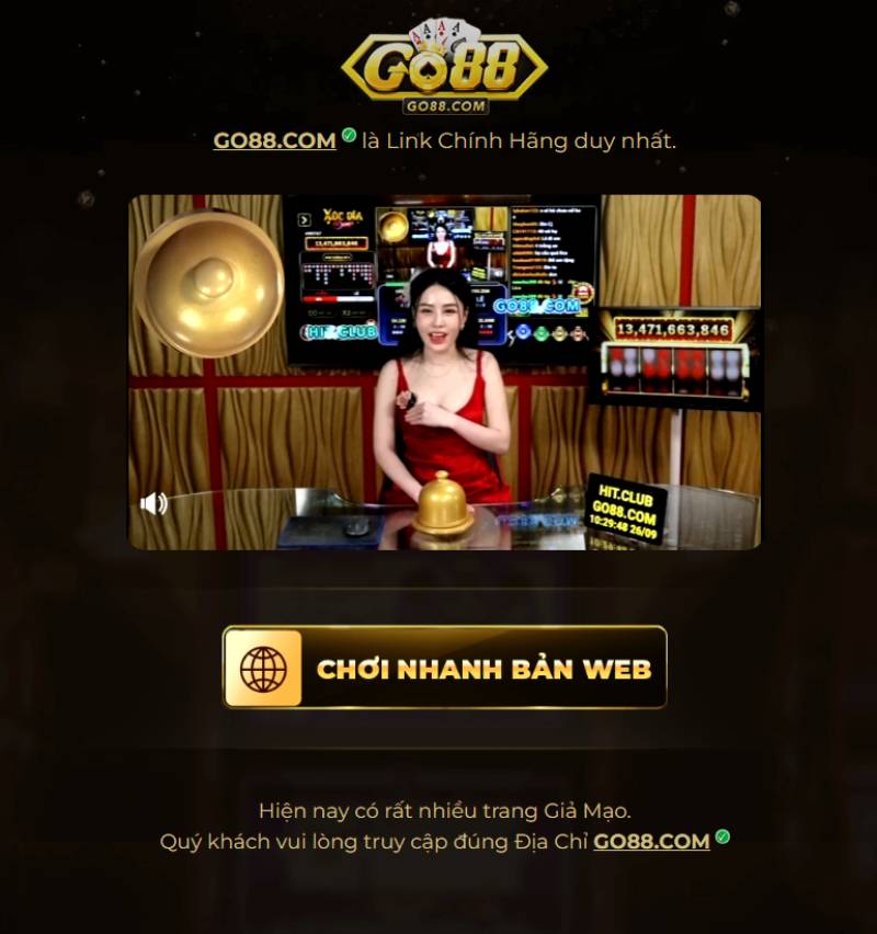Truy cap website Go88